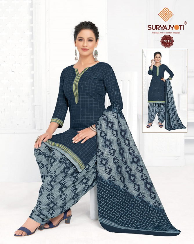 Suryajyoti Trendy Patiyala 7 Daily Wear Wholesale Dress Material Collection 